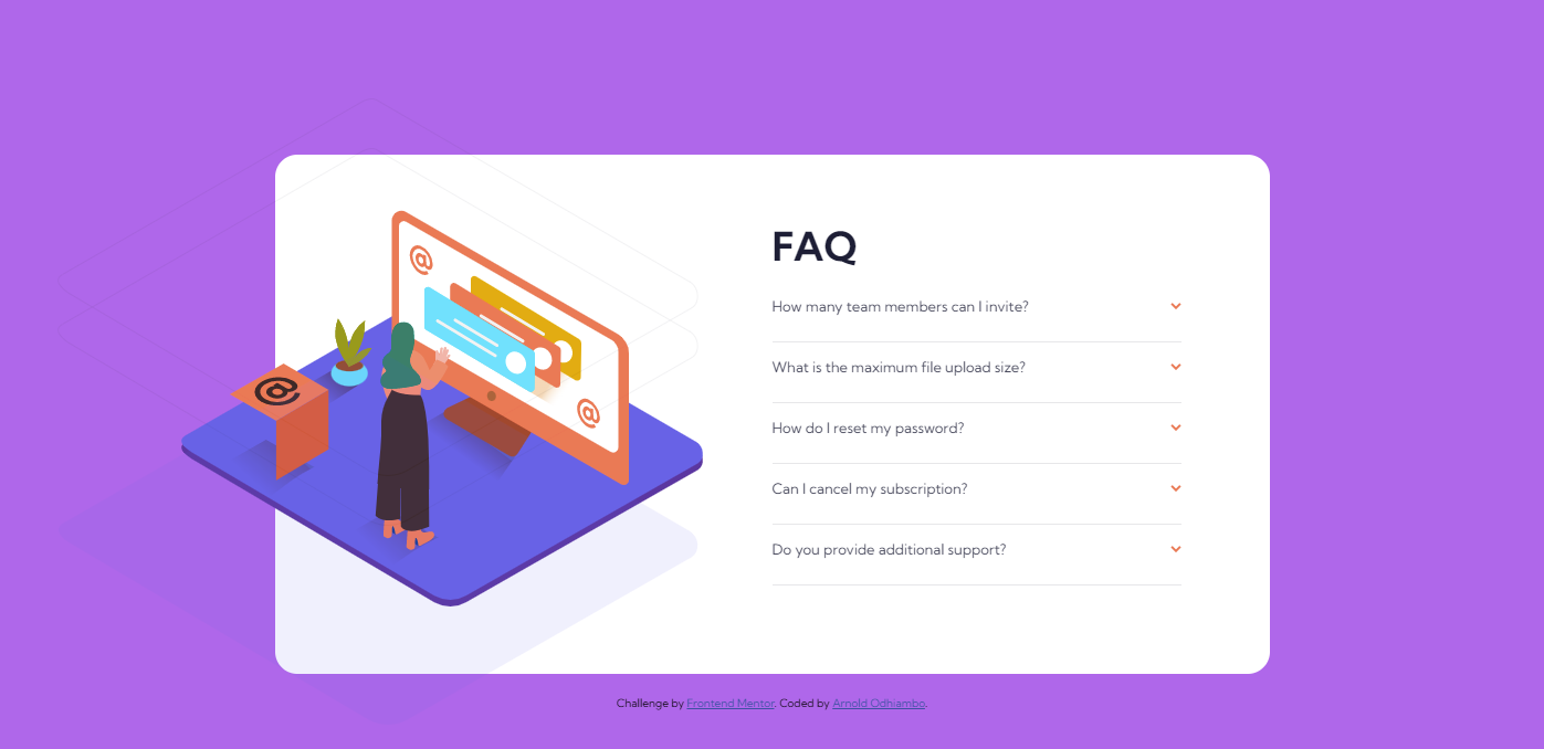 image of faq card component